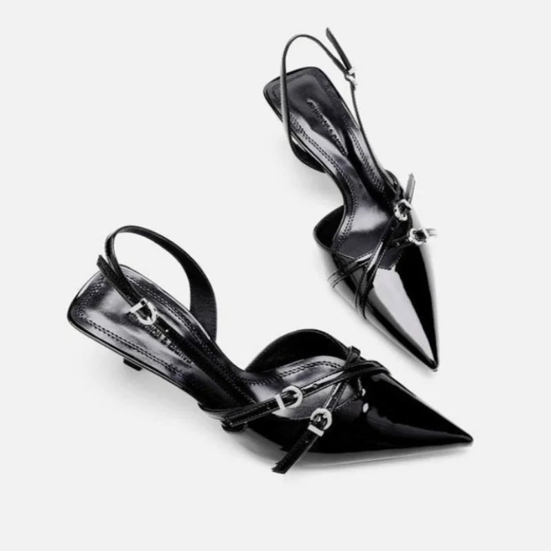 Scarpin Slingback Valentina Black